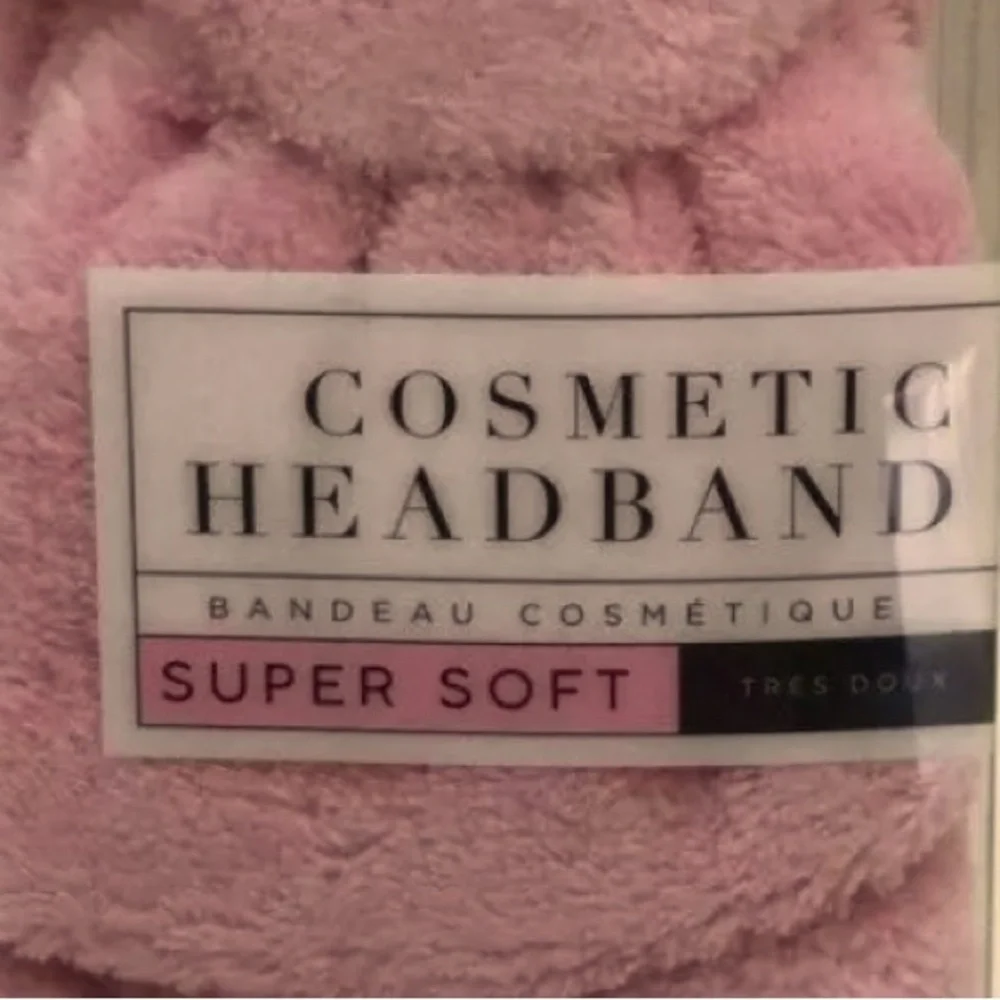 NEW Lot of 2x [Studio Dry] Cosmetic Headband w/ Removable Bow Soft Pink One Size - Picture 6 of 8
